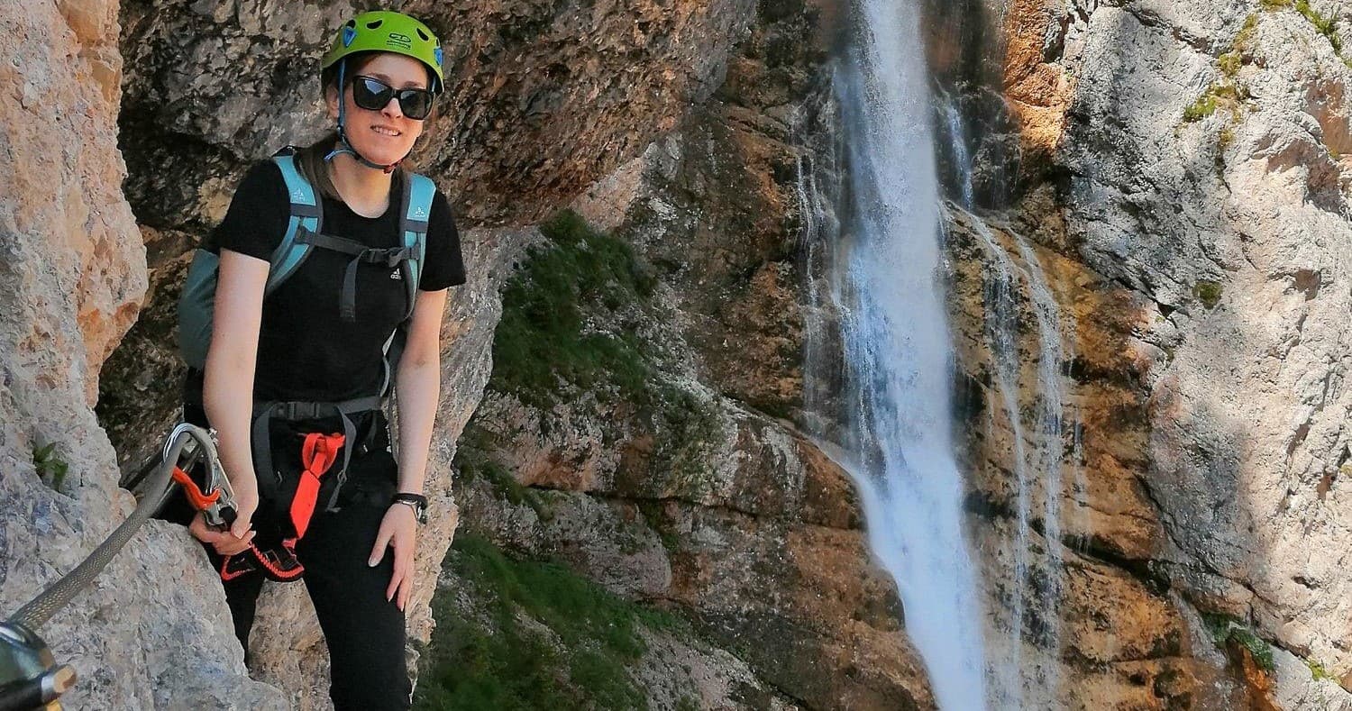 Climbing & Waterfalls at Ferrata delle Cascate di Fanes