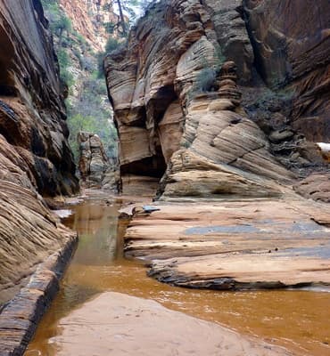 Water Canyon slot canyon hike near Springdale — waterfall, stream, and Top Rock views photo 1