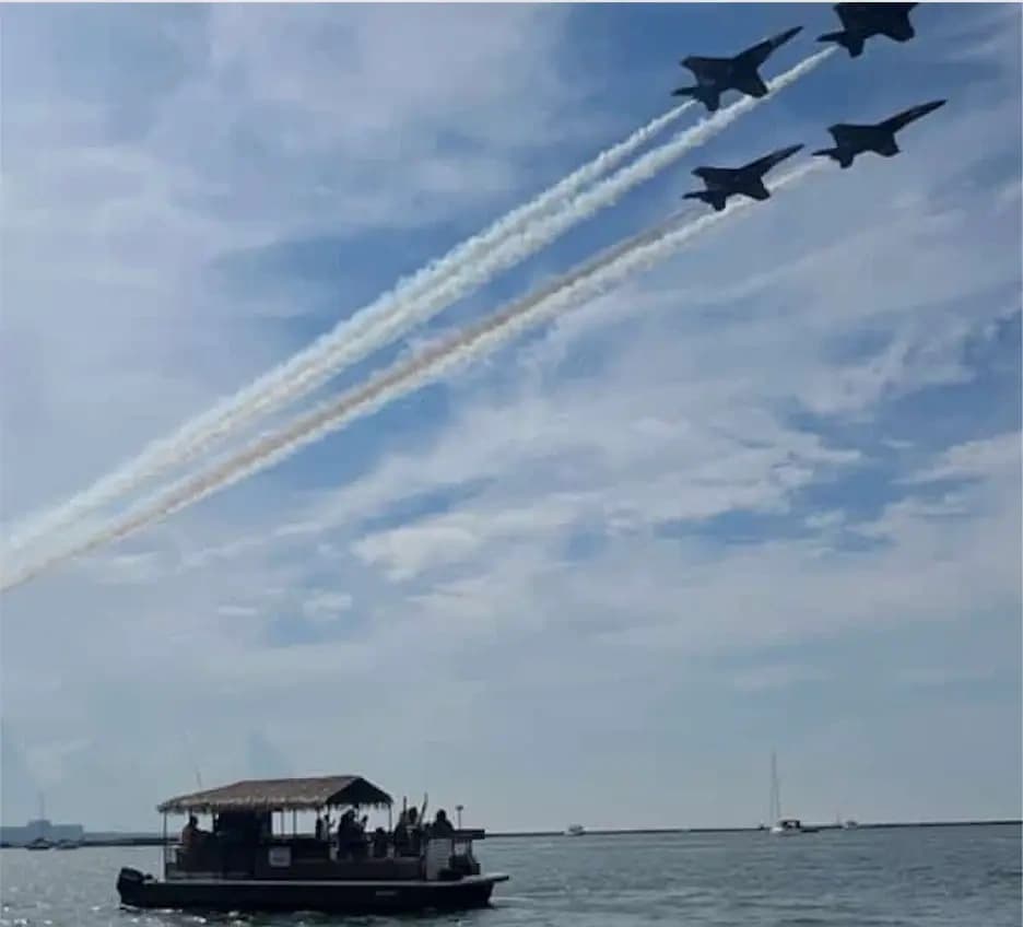 Cleveland Air Show Cruise: 2.5-Hour CLE Tiki Barge Party on Lake Erie