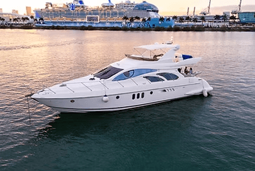 Private 55ft Azimut Charter from Hollywood Beach: Swim, Sun, and Sandbar Days