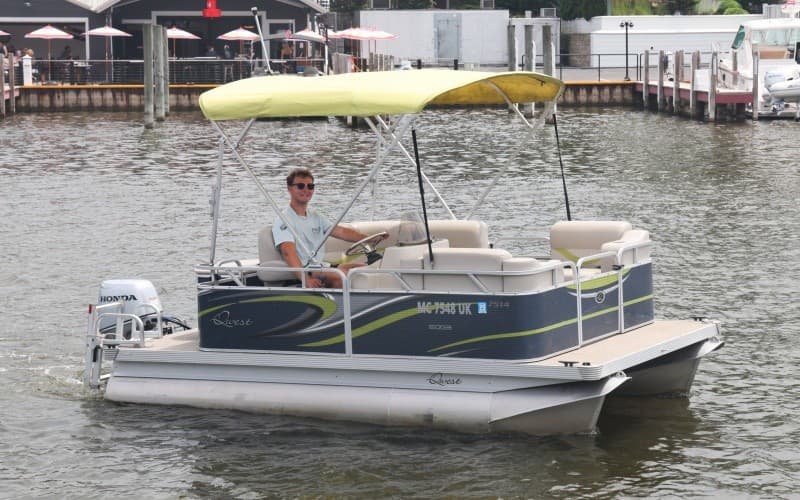 Saugatuck Day Trips: 14' Qwest Pontoon Rentals on Lake Michigan