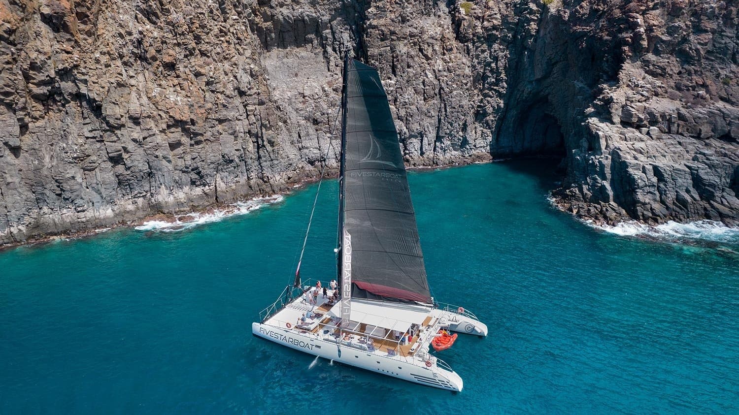 Three-Hour Luxury Catamaran from Las Galletas: Barco Five Star Experience