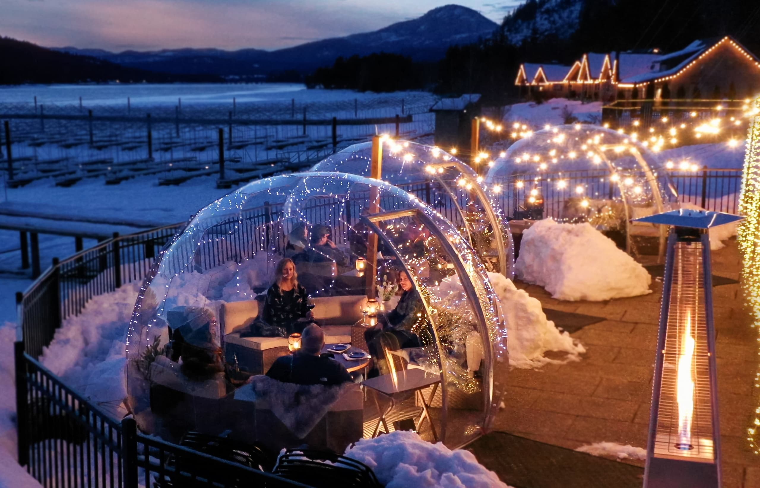 Cozy Lakeside Igloo Dining Experience in Sandpoint, Idaho