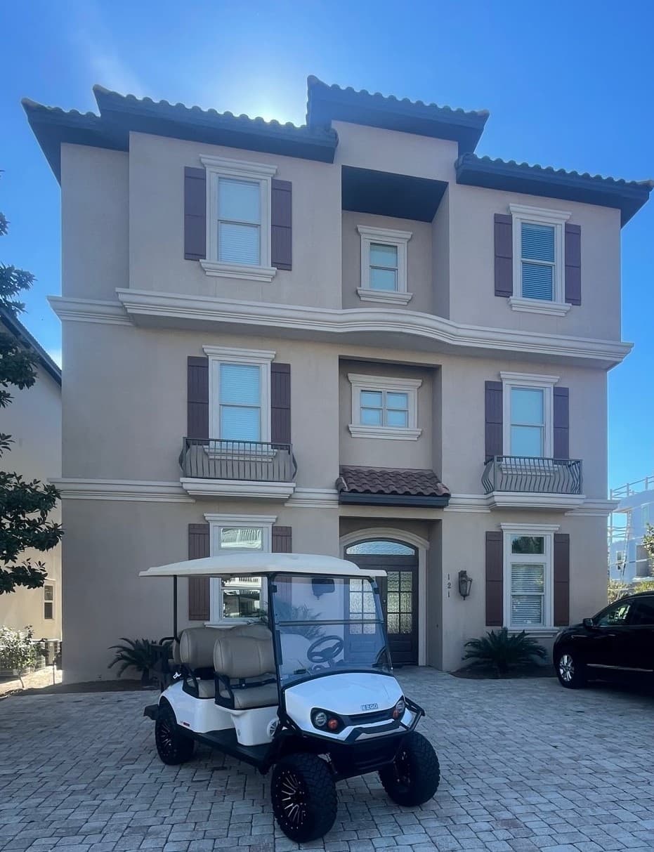 Land Adventures in Destin with 6 Seater Lifted Golf Cart