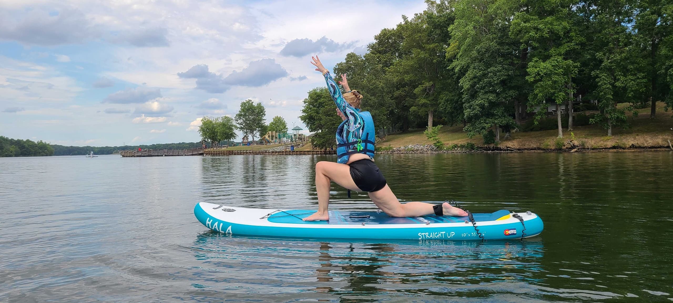 Stand-Up Paddleboard Yoga on Lakes near High Point NC