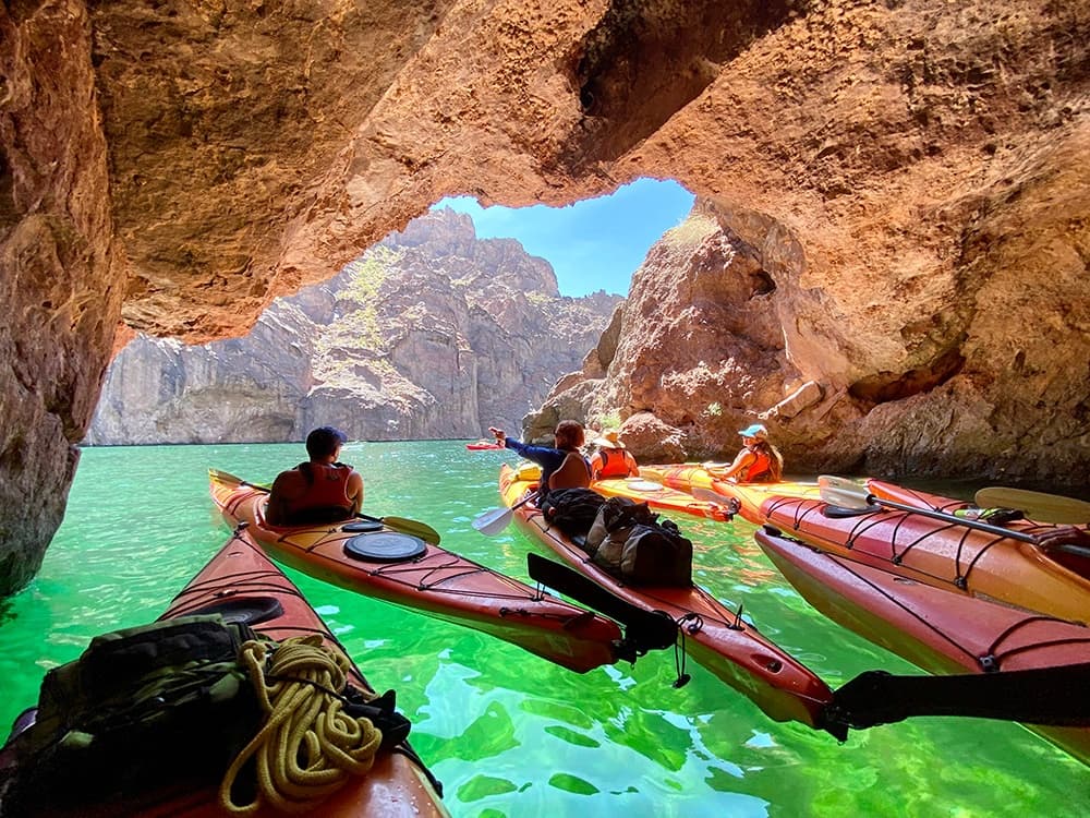 Guided Kayaking to Emerald Cave at Willow Beach, AZ