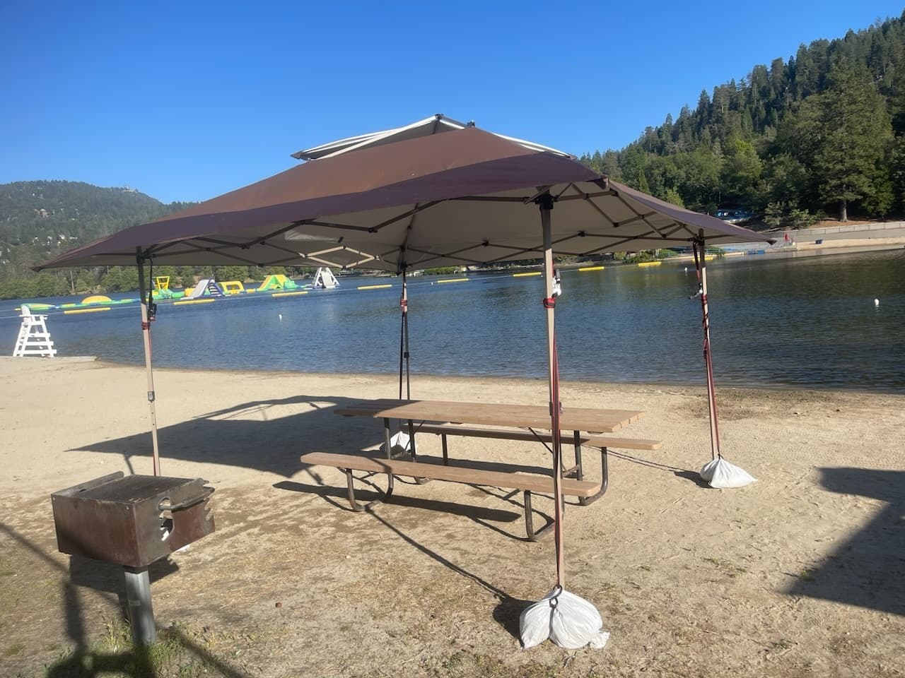 Shaded Grill Rental at Lake Gregory in Crestline, CA