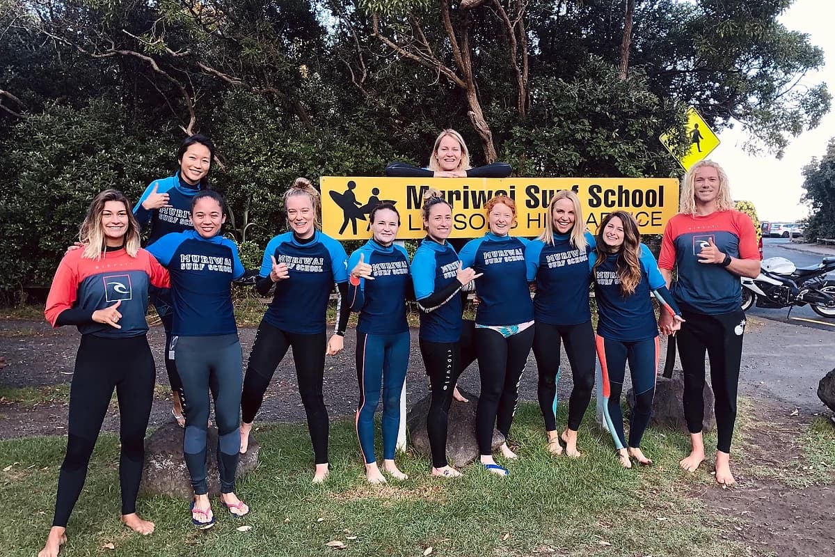 Ladies Dawn Attack Surf Sessions at Muriwai Surf School