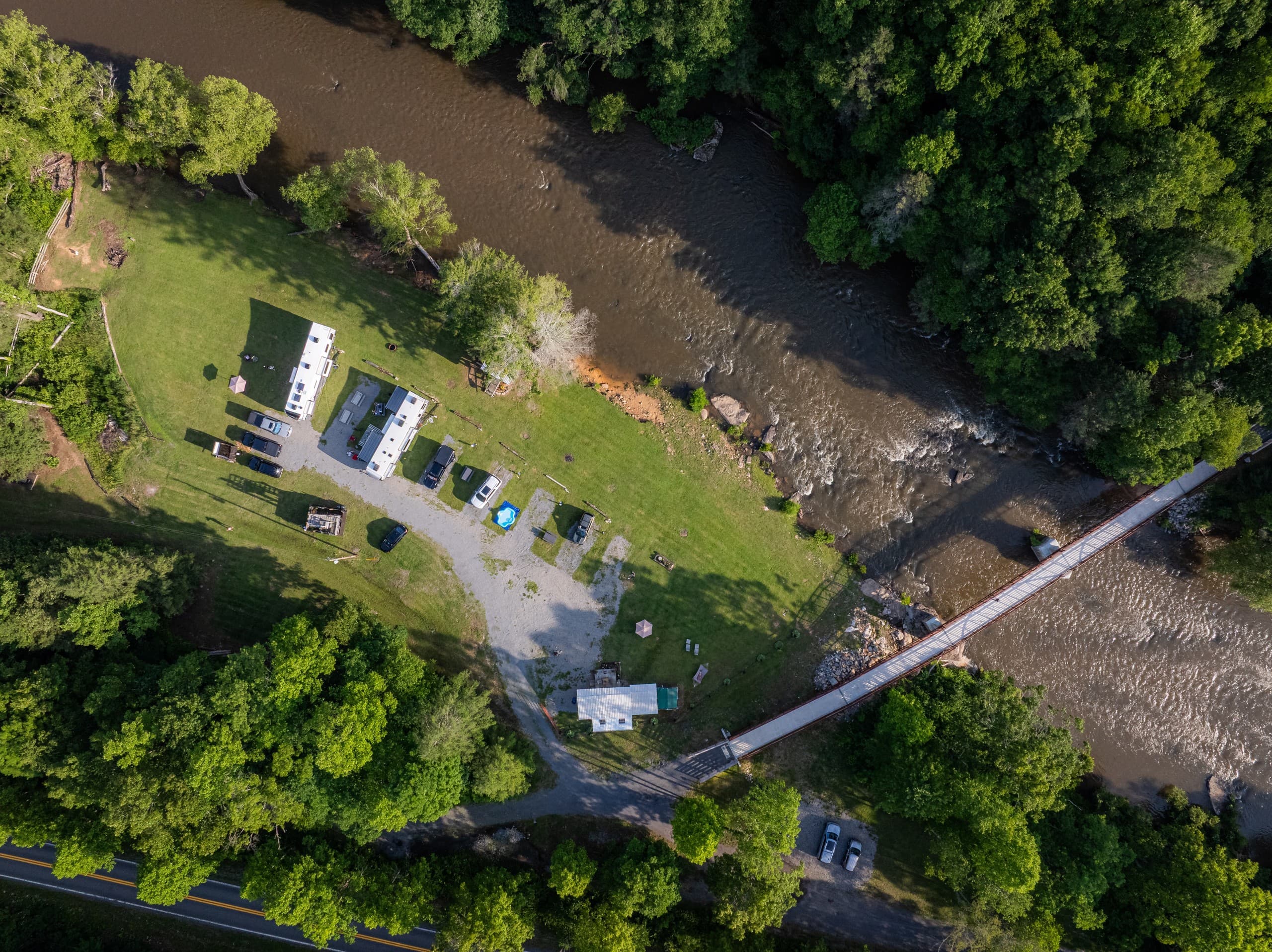 Riverside Glamping on Meadow River: Rail-Trail Access and Private Amenities in Nallen WV photo 3