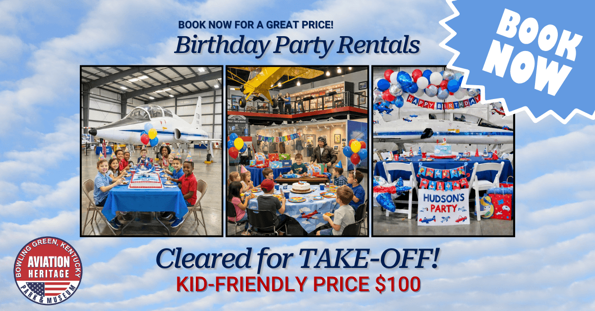 Birthday Parties Among Aircraft: Bowling Green Aviation Museum Rental photo 1