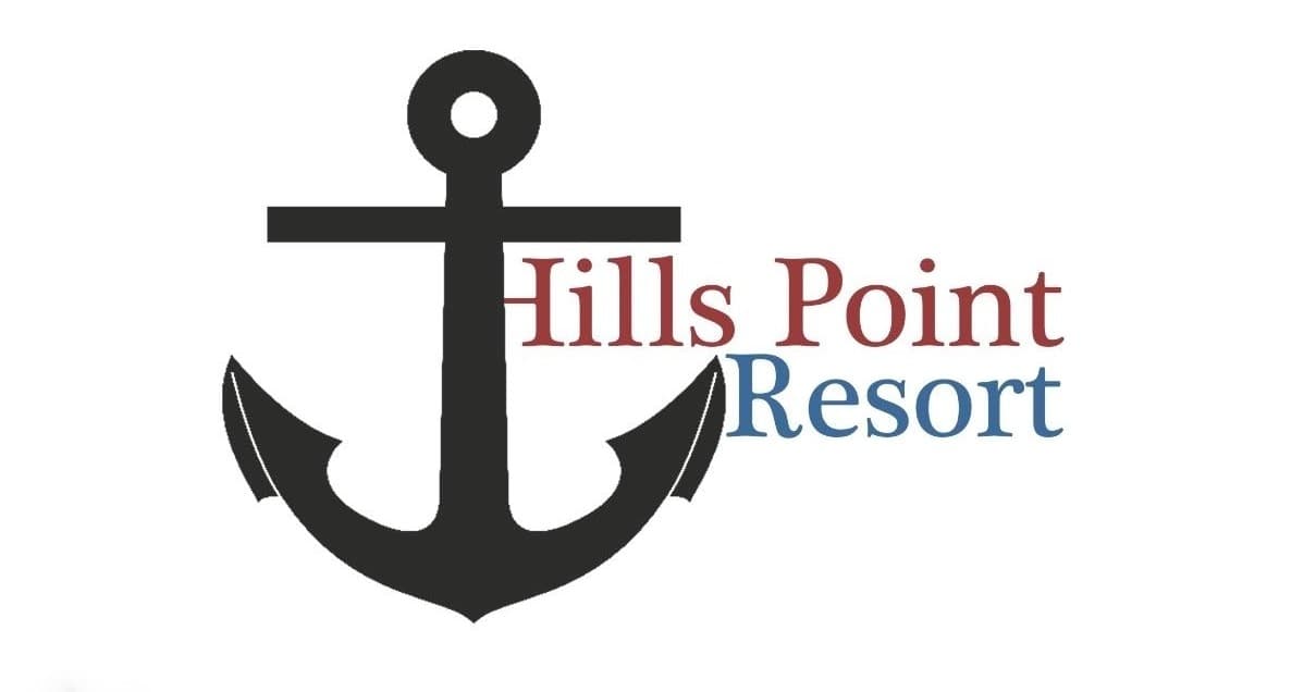 Hills Point Resort anchor logo on white background, lakeside brand