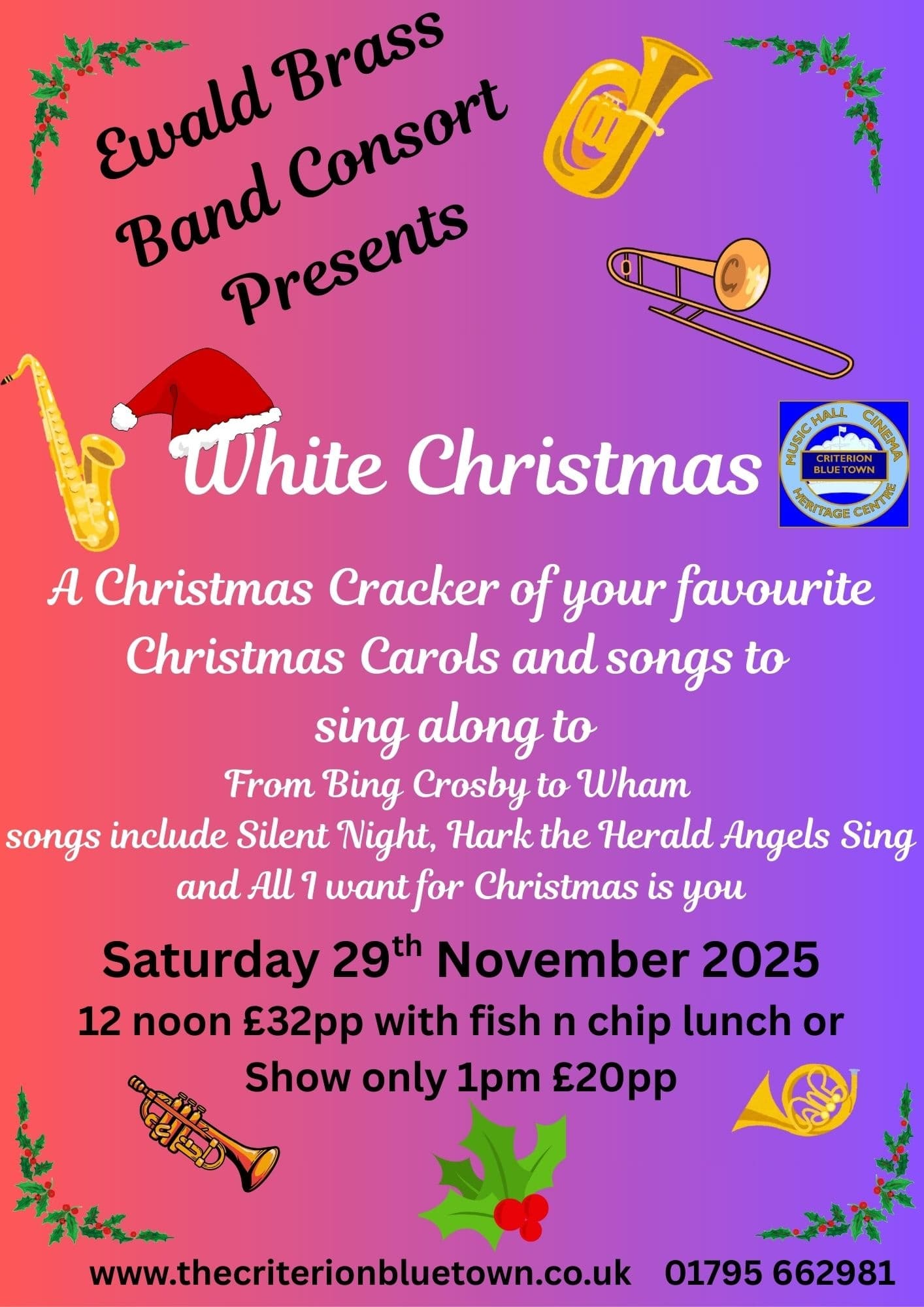 Celebrate a Magical White Christmas with the Ewald Brass Band Consort in Sheerness