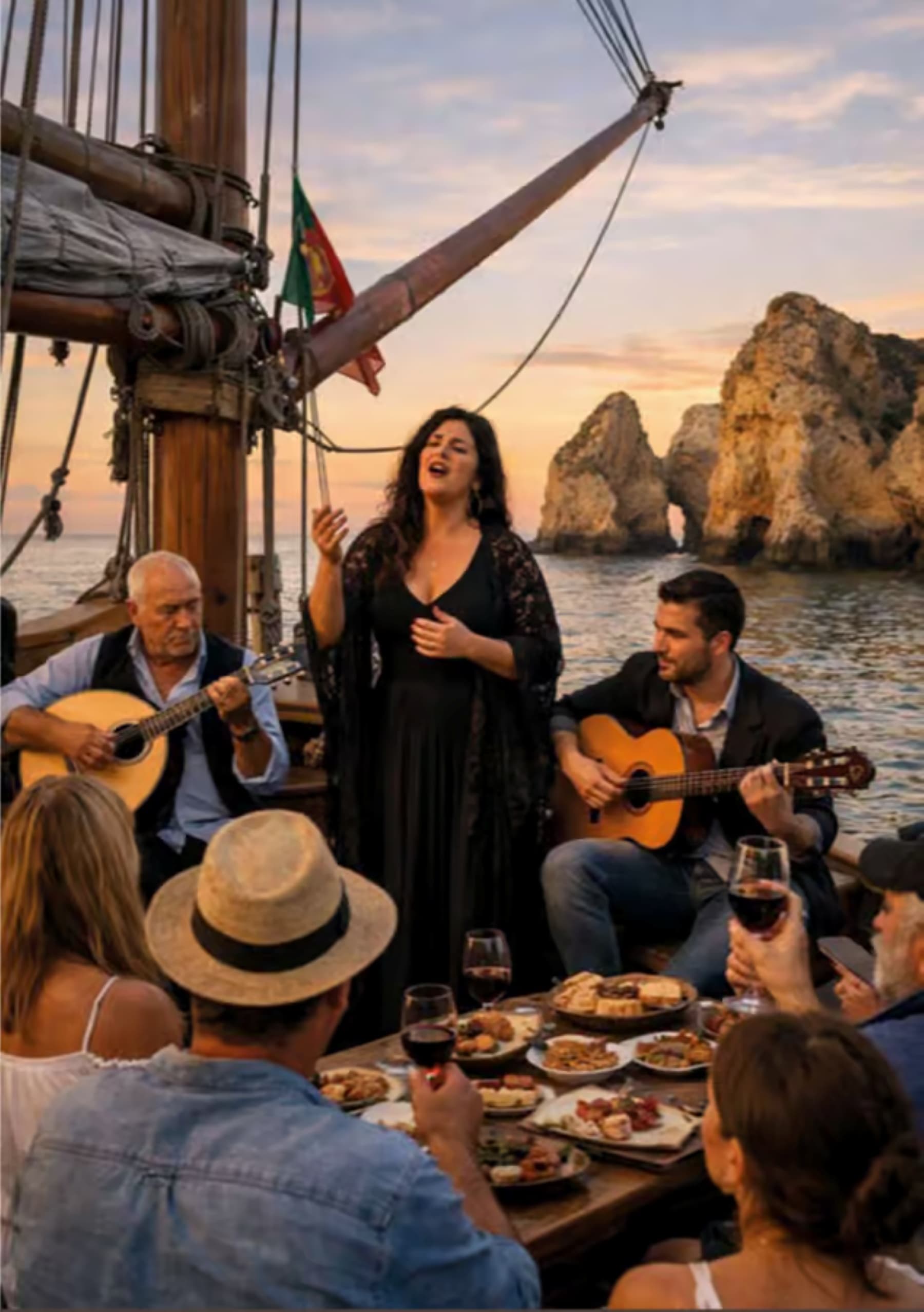 Fado, Sail & Tapas: Sunset Cruise to Ponta da Piedade