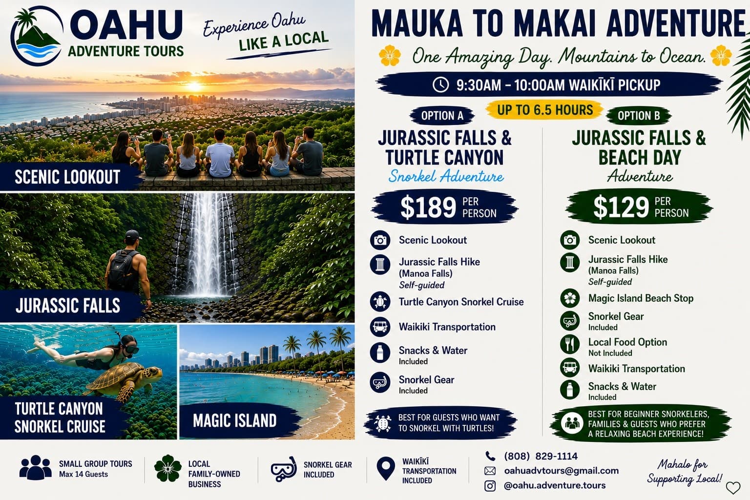 Mauka to Makai on Oahu: Jurassic Falls & Turtle Canyon Full-Day Adventure photo 1