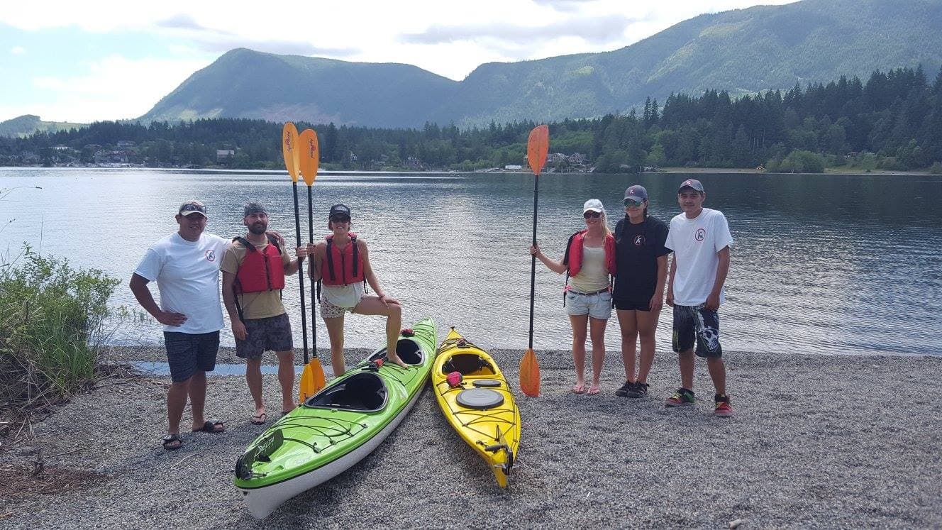 Double Kayak Rentals on Lake Cowichan, BC
