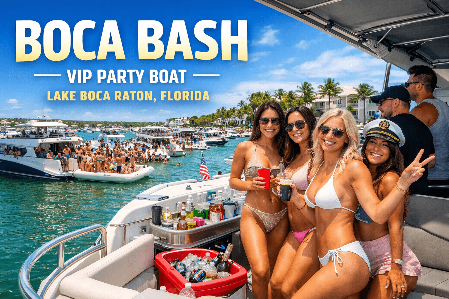VIP Boca Bash: Premium Party Boat with Uncharted Waters in Fort Lauderdale