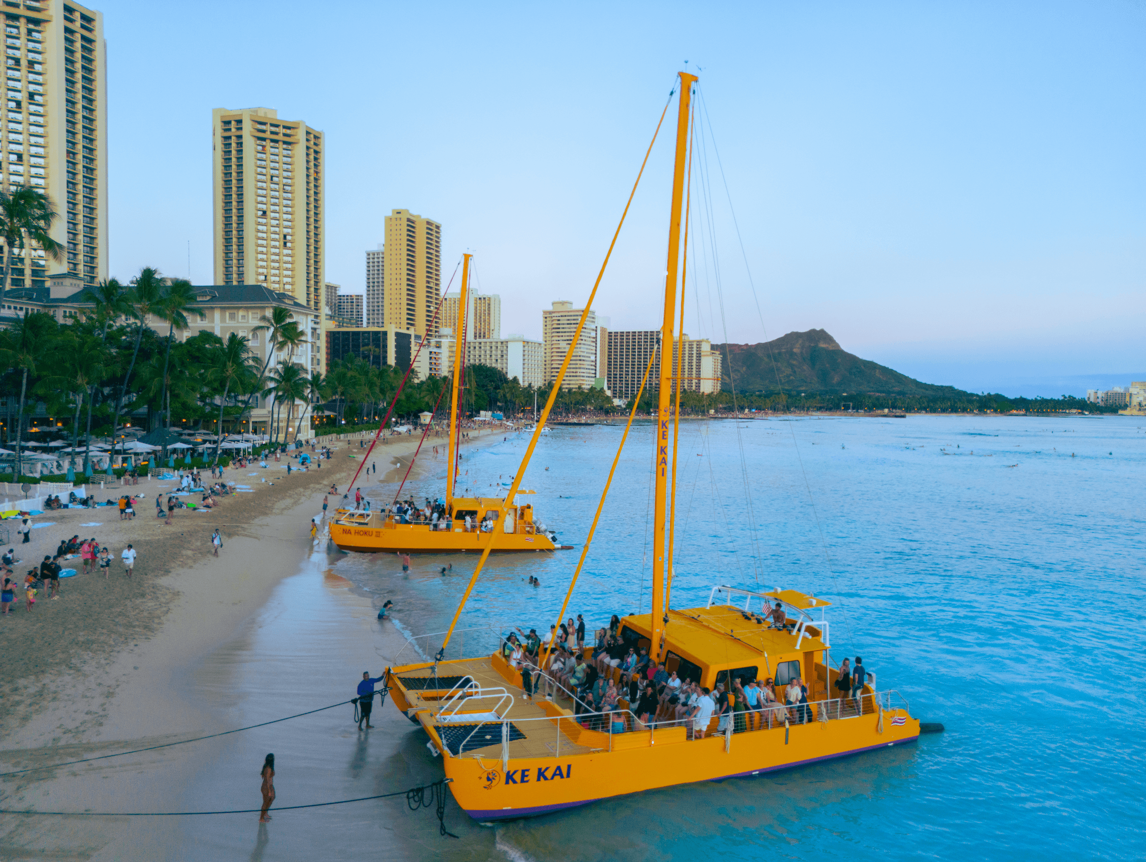 Waikiki NYE Twilight Sail on Na Hoku 3 Midnight Champagne Toast photo 3