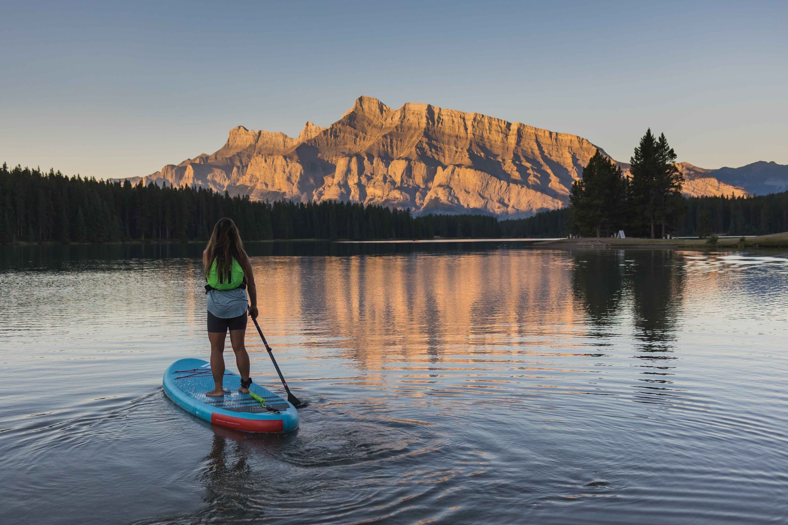 Sunrise Stand-Up Paddle on Two Jack Lake: Private Glacier-Fed SUP in Banff photo 1