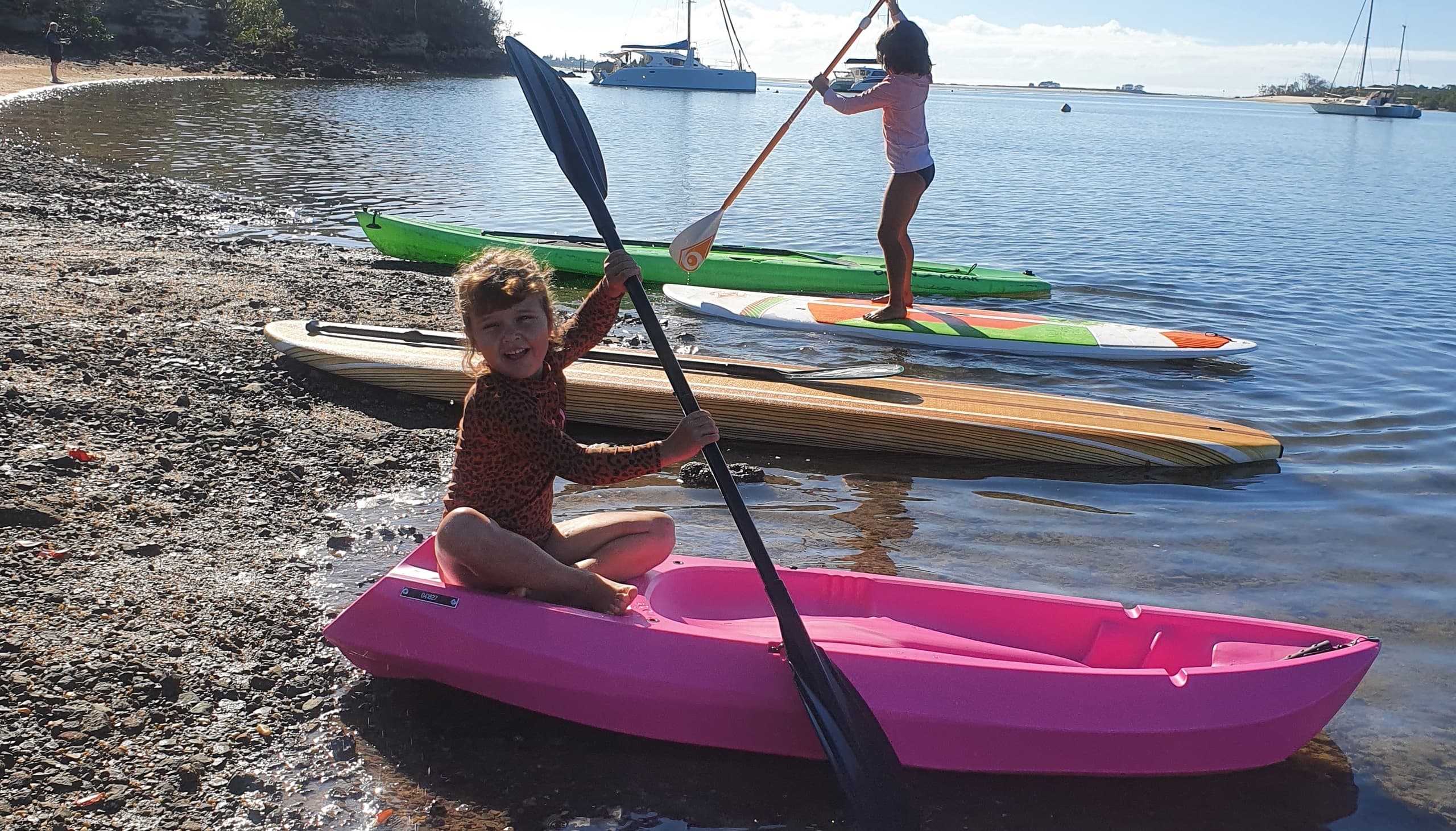 Kids Kayak Adventures with Swan Boat Hire on Maroochy River