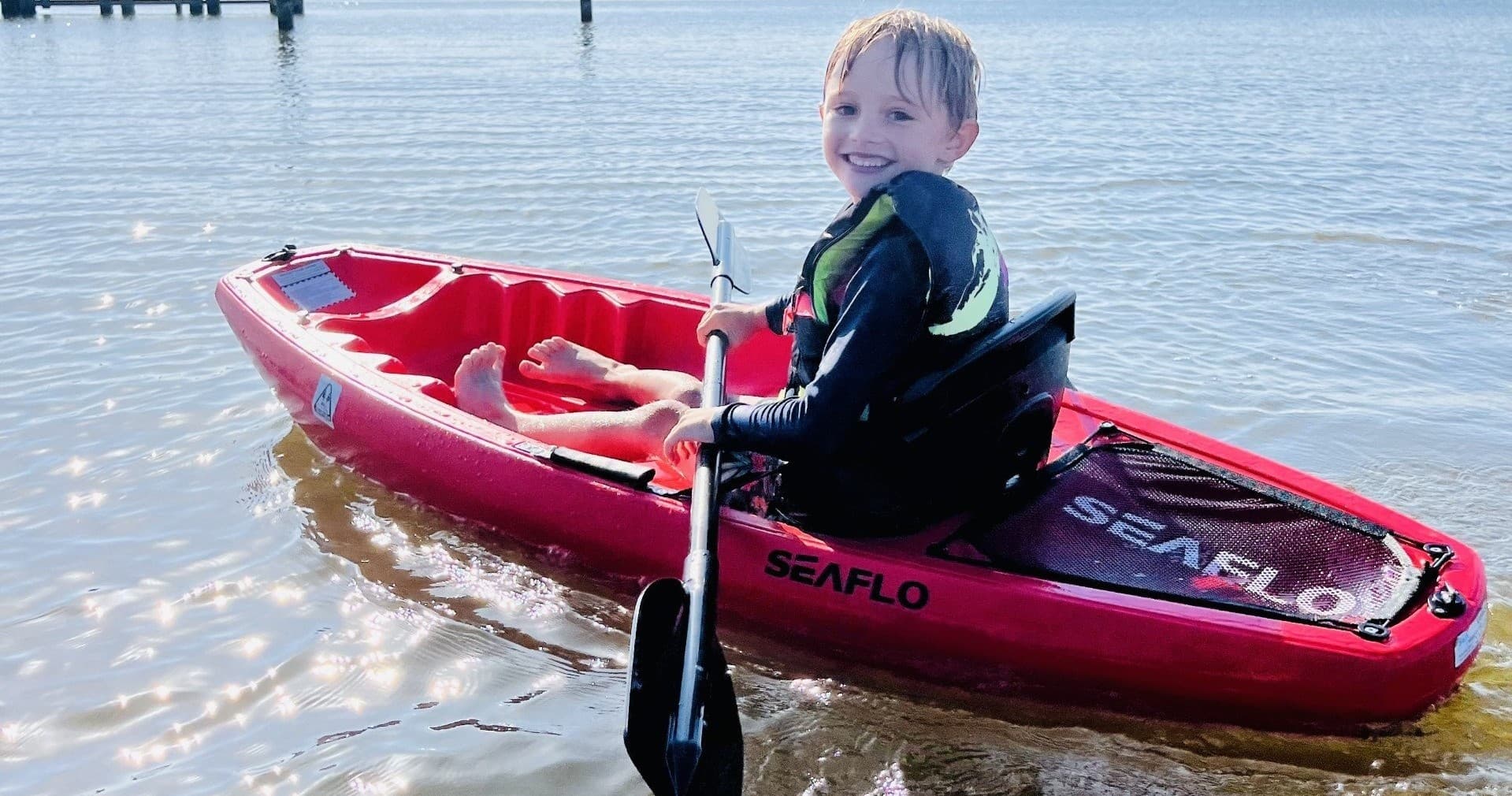 Water Activities with Kids Single Kayak Hire at Loch Sport