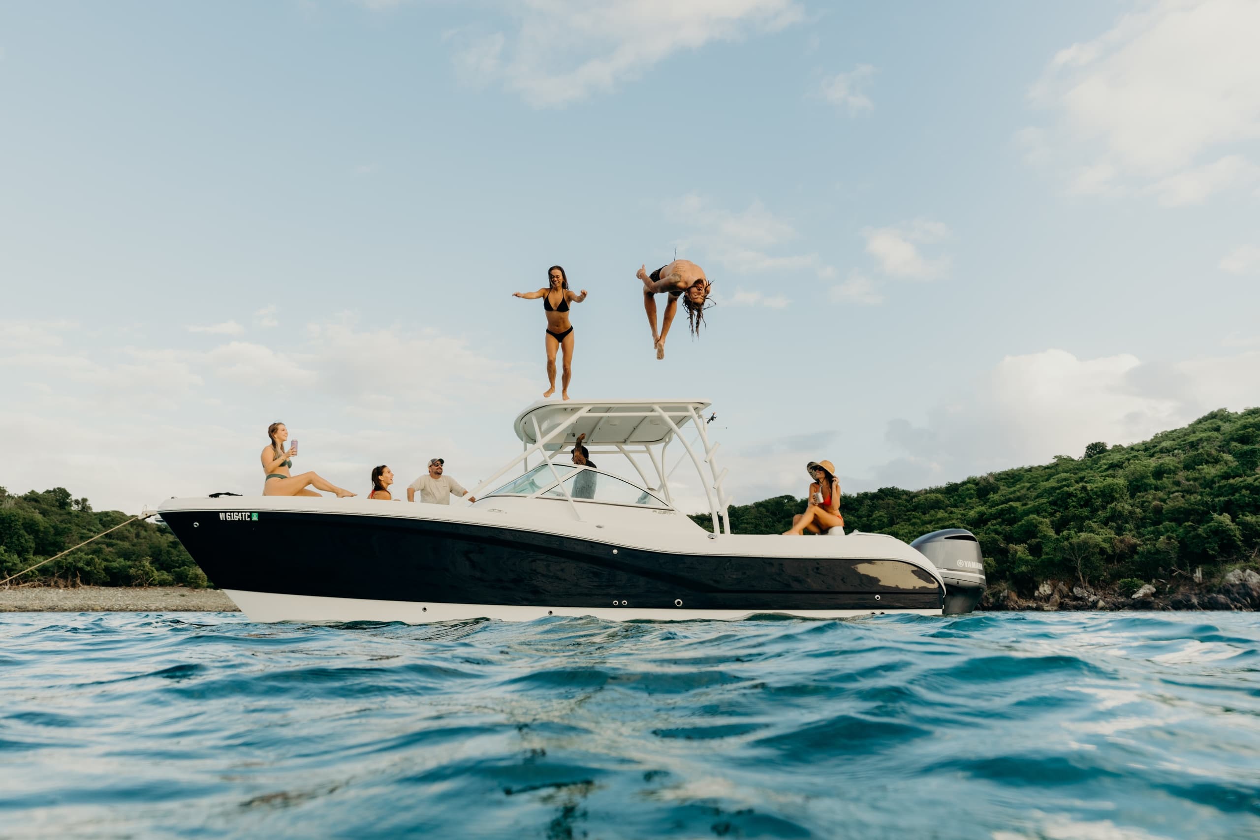 Bonus Time Private USVI Full-Day Charter on 29-Foot World Cat