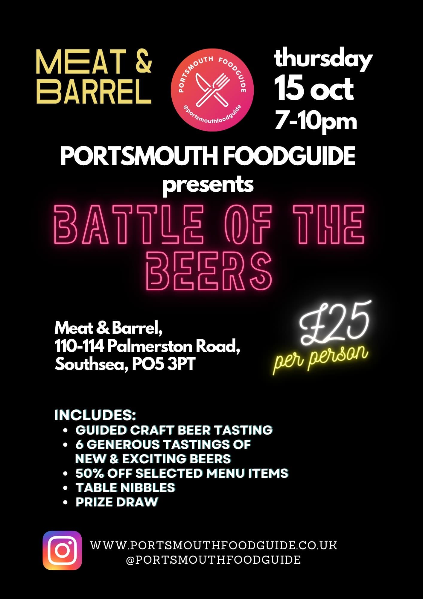 Battle of the Beers: Portsmouth Craft Beer Tasting at Meat & Barrel