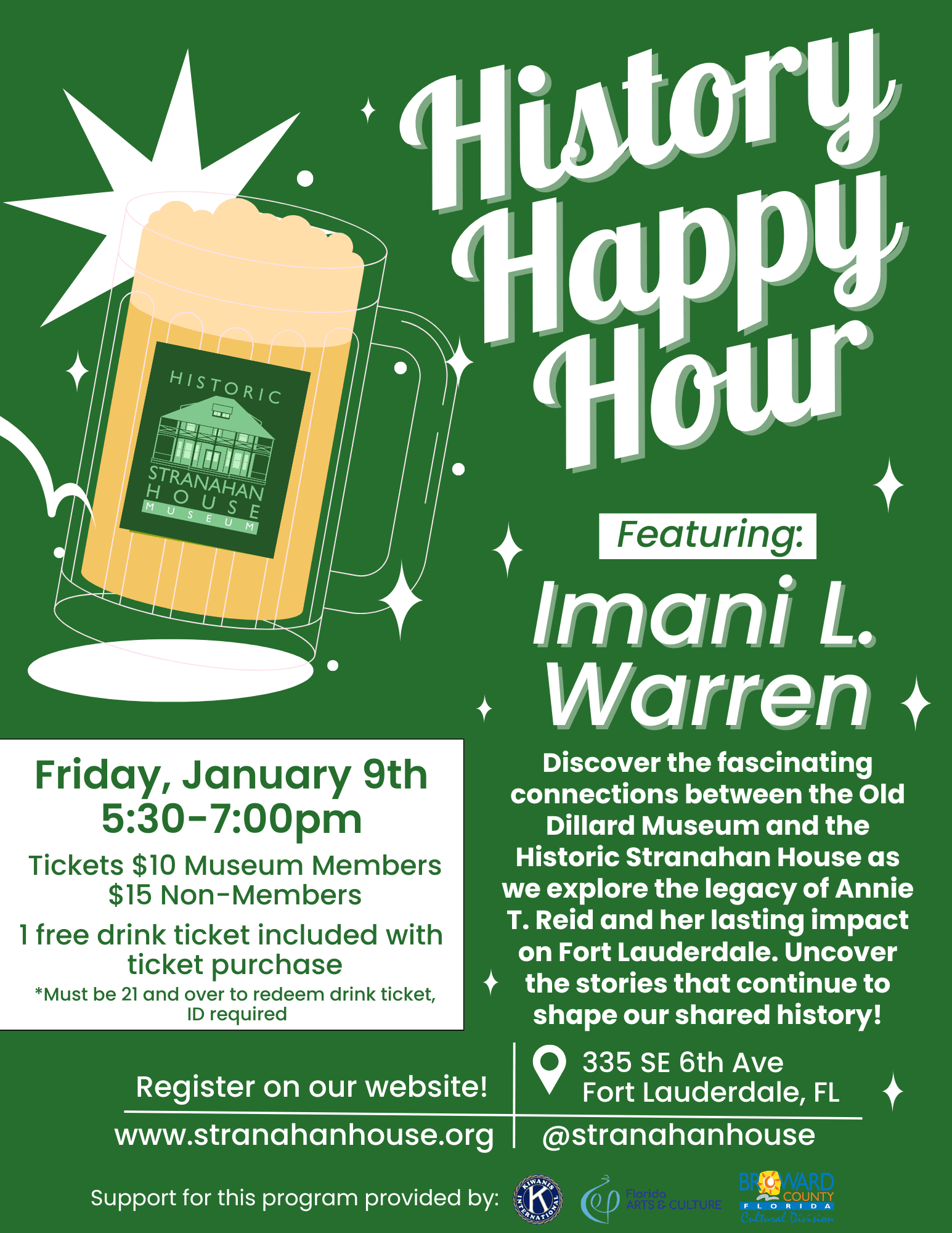 History Happy Hour at Stranahan House: Imani L. Warren on Annie T. Reid photo 1