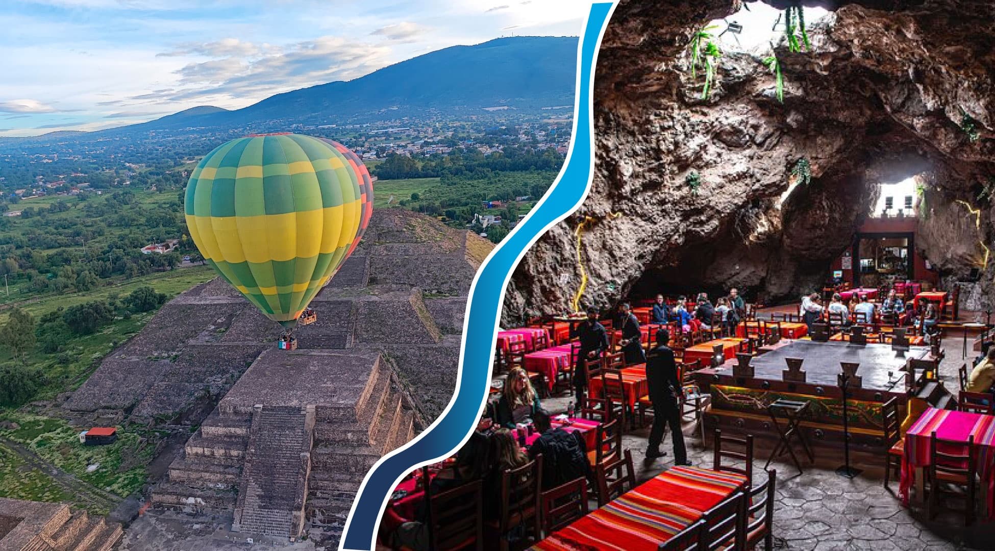 Sunrise Hot-Air Balloon Over Teotihuacán with Gourmet Breakfast and Guided Ruins Tour