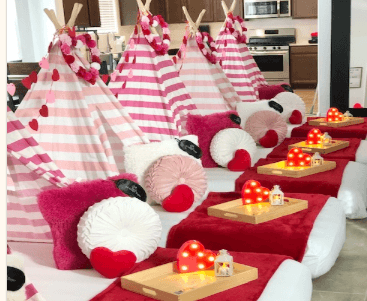 Scottsdale Teepee Sleepovers — I Heart You Valentines Day Slumber Party Experience photo 1