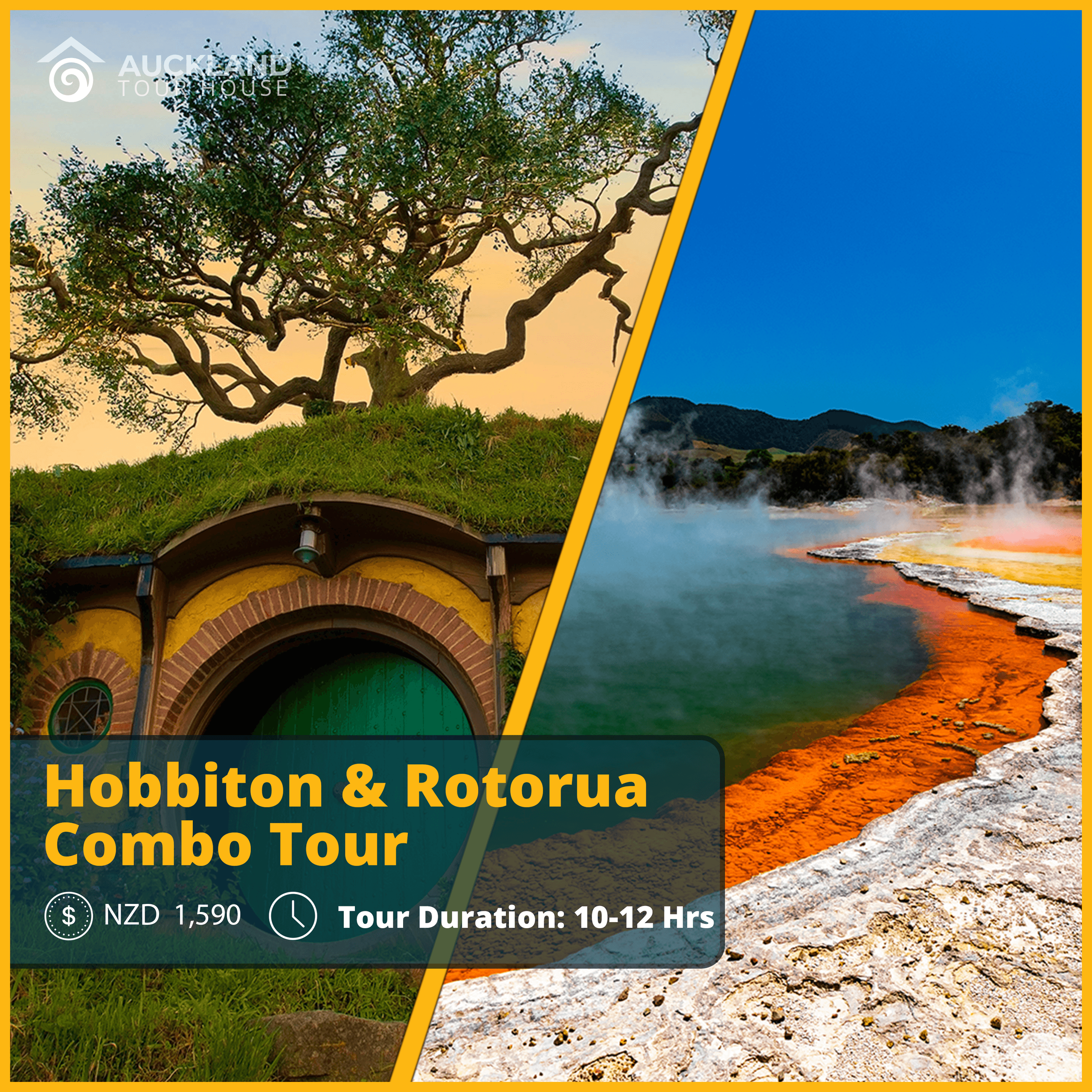 Land Adventures: Private Hobbiton & Rotorua Tour by Auckland