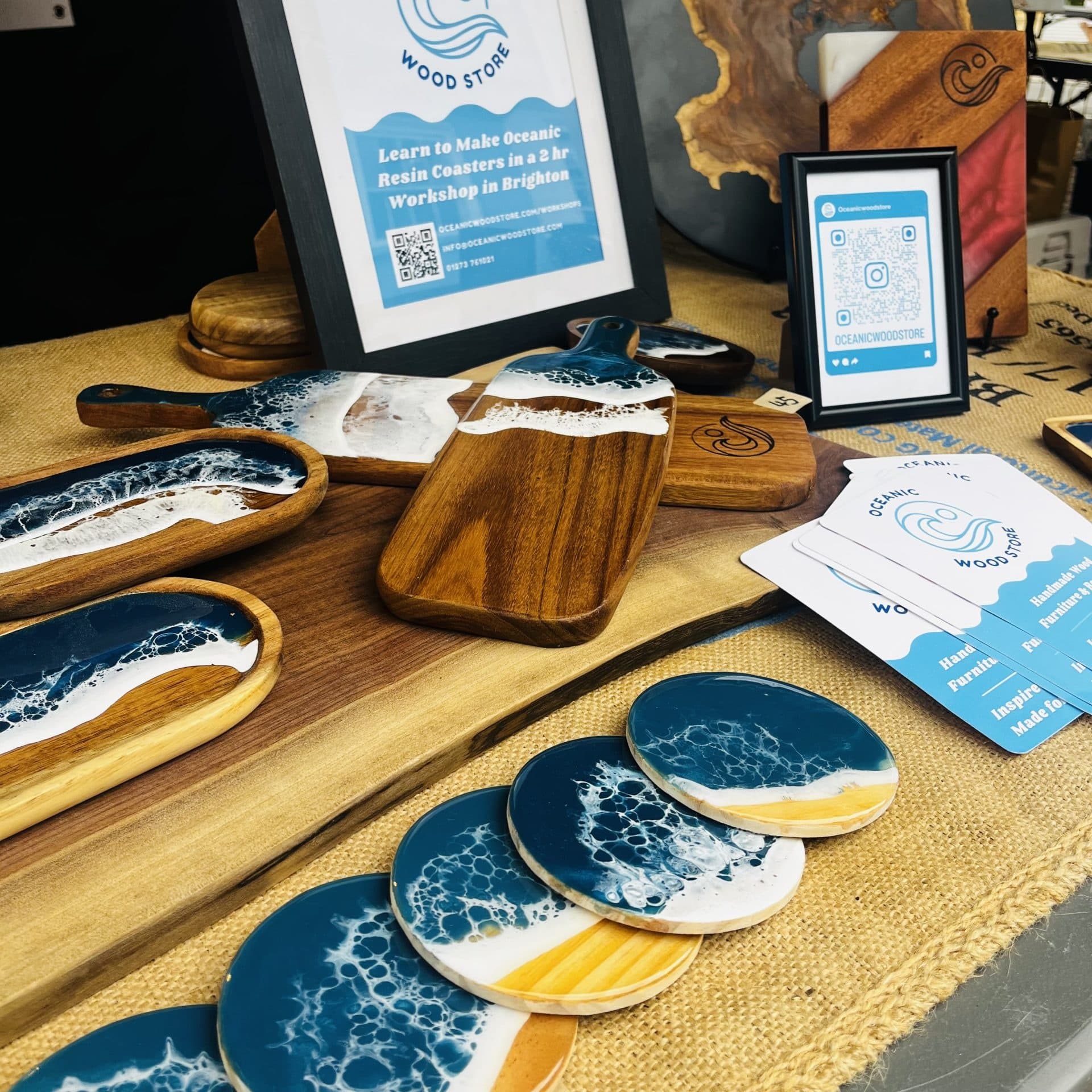 Create Epoxy Seascape Coasters: Beginner Class at Oceanic Woodstore