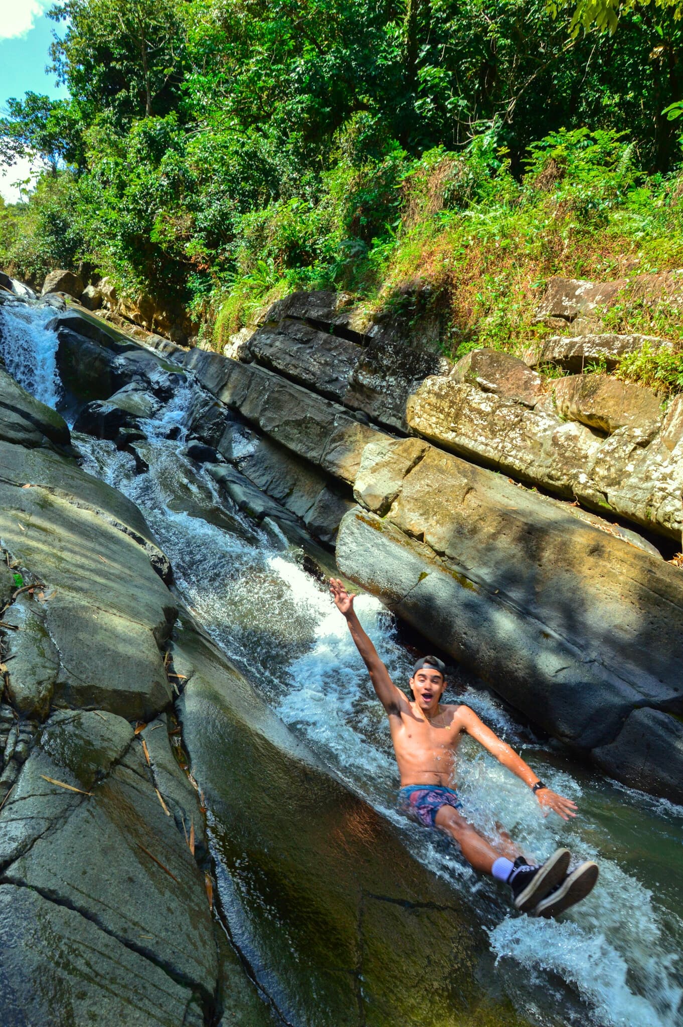 Slide and Swim: Puerto Rico Rainforest Rivers & Natural Rock Waterslides photo 3