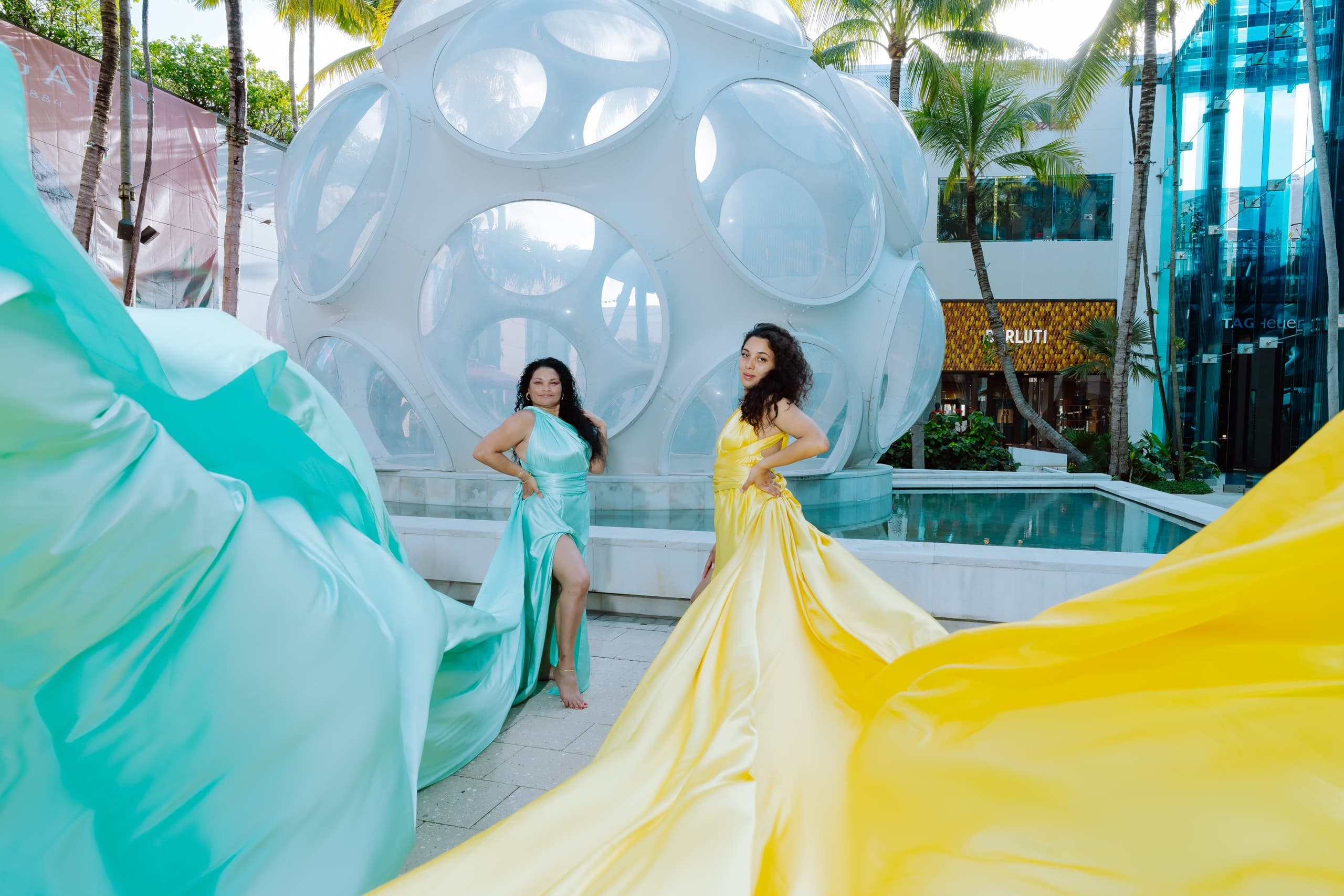 Water Activities & Dueza: Miami's Flying Dress Photoshoot Adventure