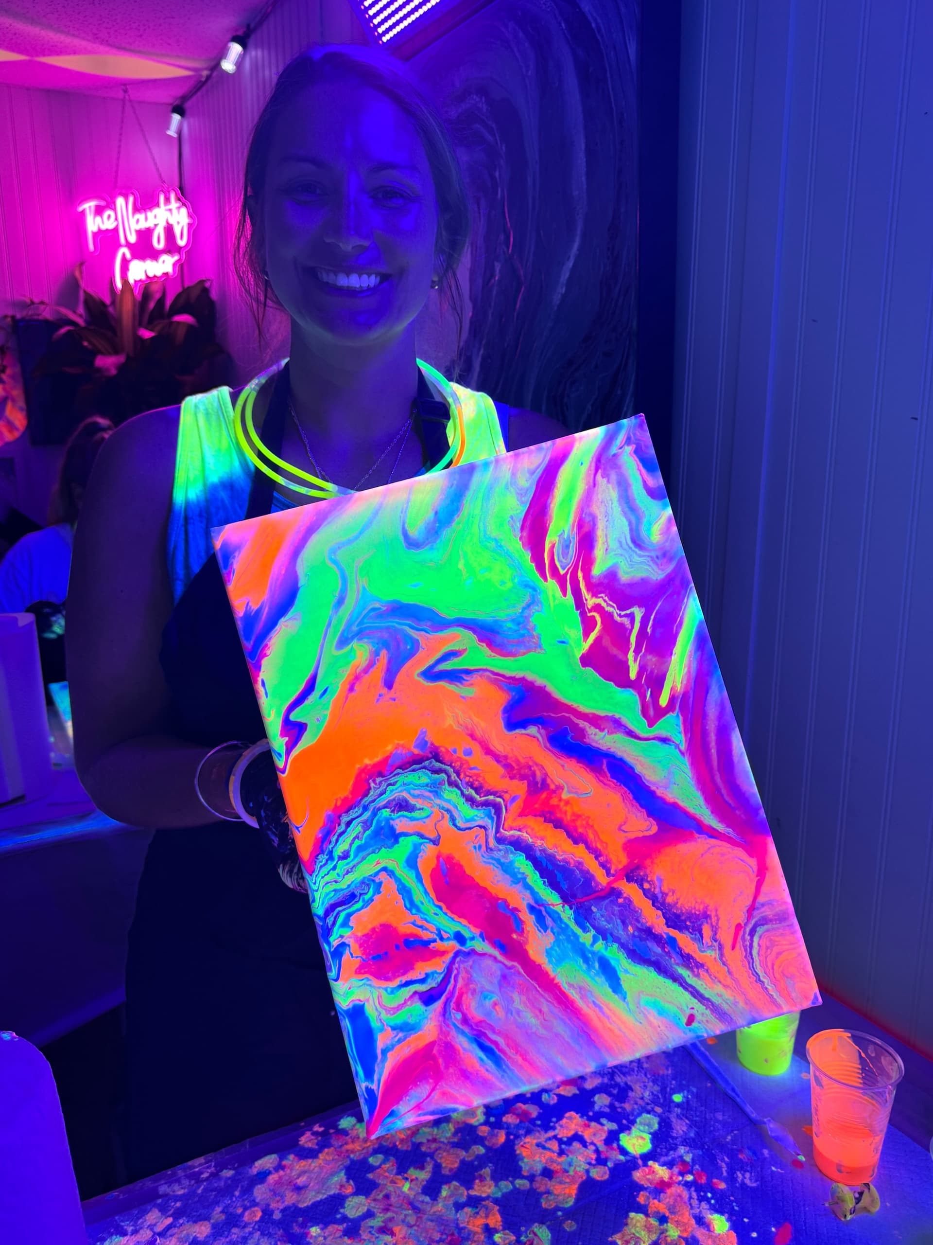 Create Vibrant Black Light Glow Art in Marathon, Florida’s Tropical Epoxy Studio