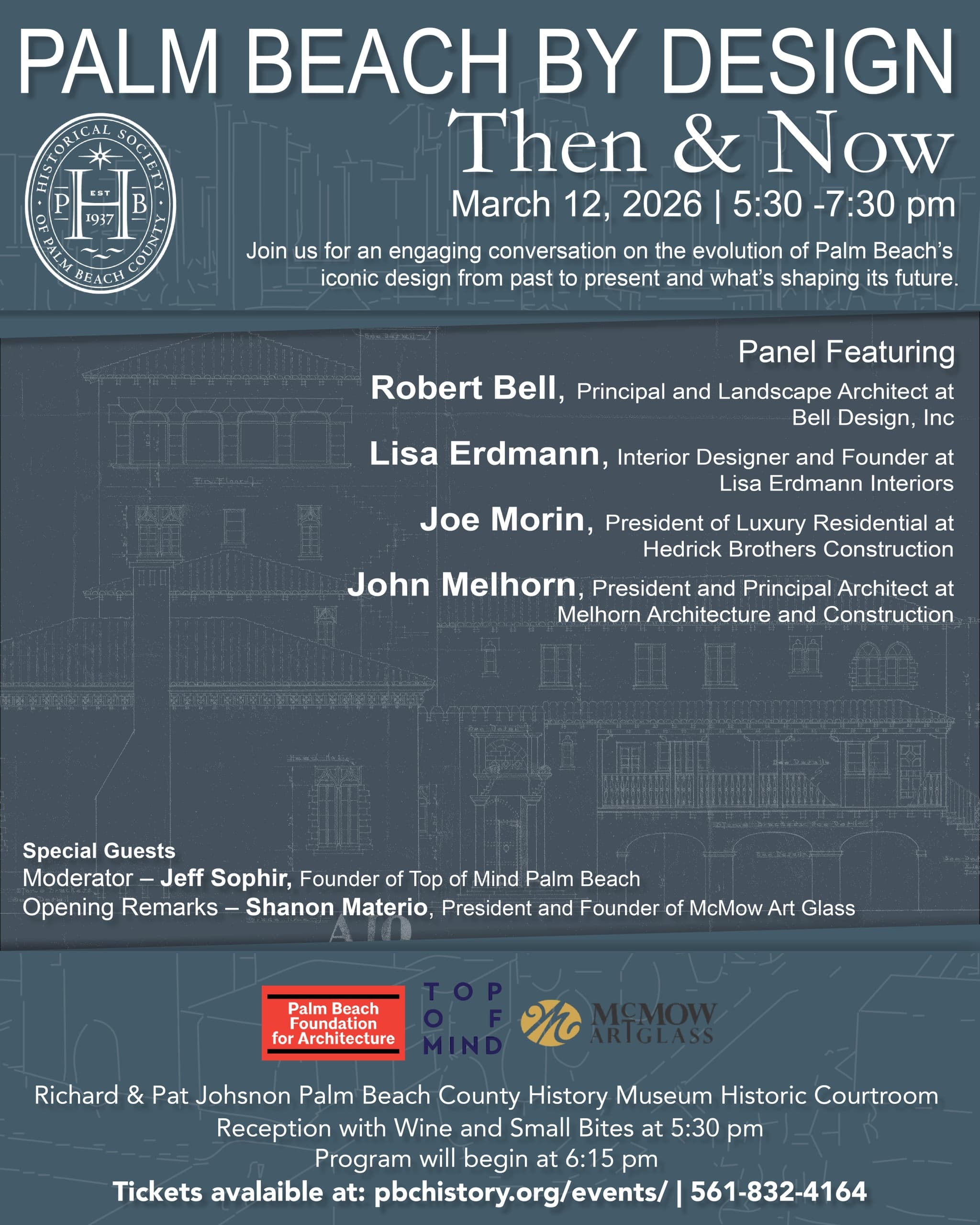 Palm Beach By Design: Then and Now — Architectural Panel at the Historic Courthouse
