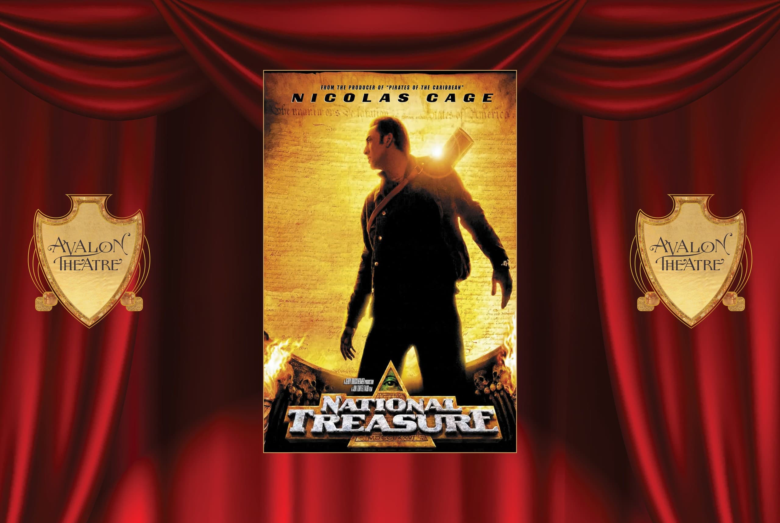 Avalon Theatre Screening: National Treasure on Catalina Island's Harborfront Screen