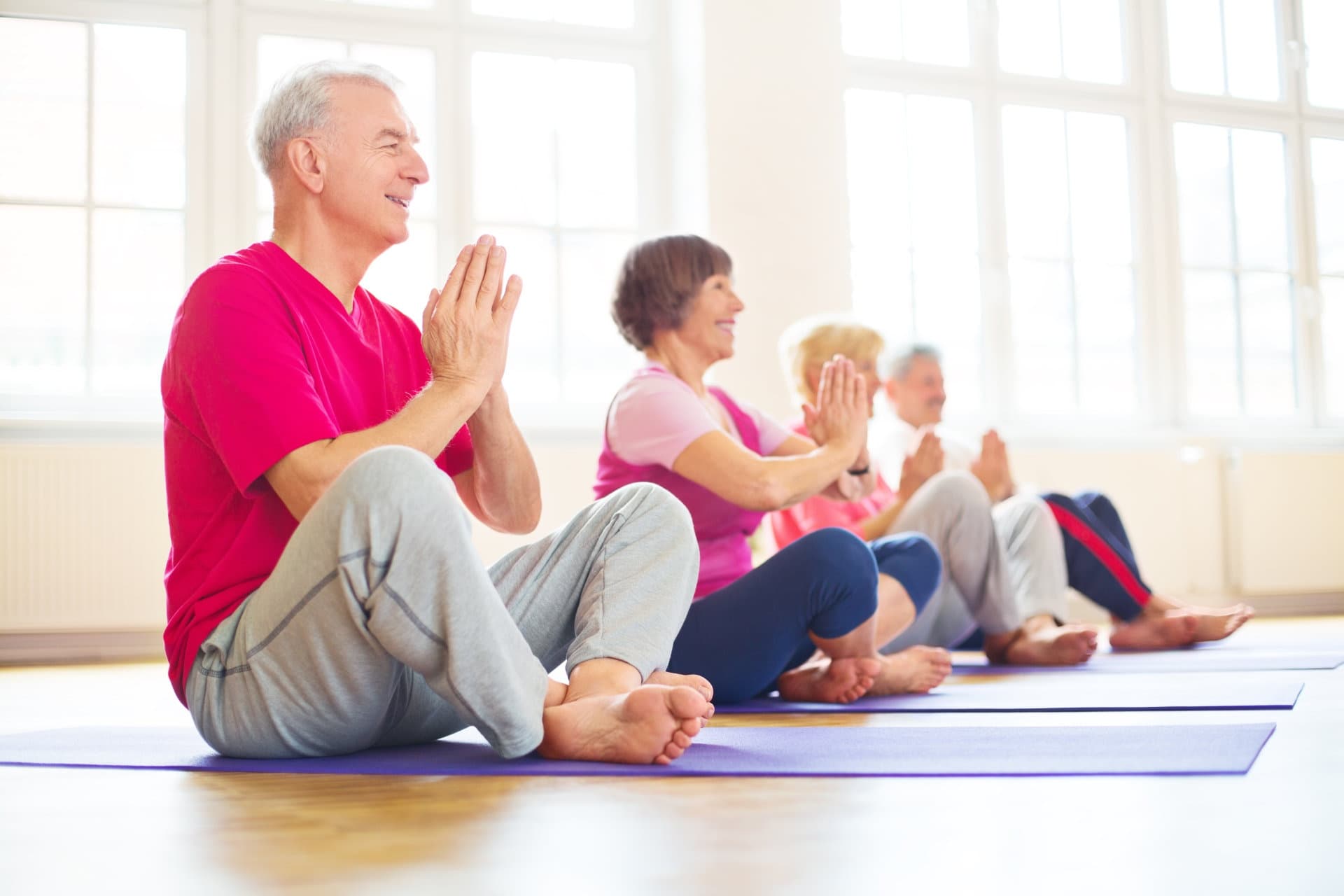 Gentle Yoga Senior Class in Topanga, California
