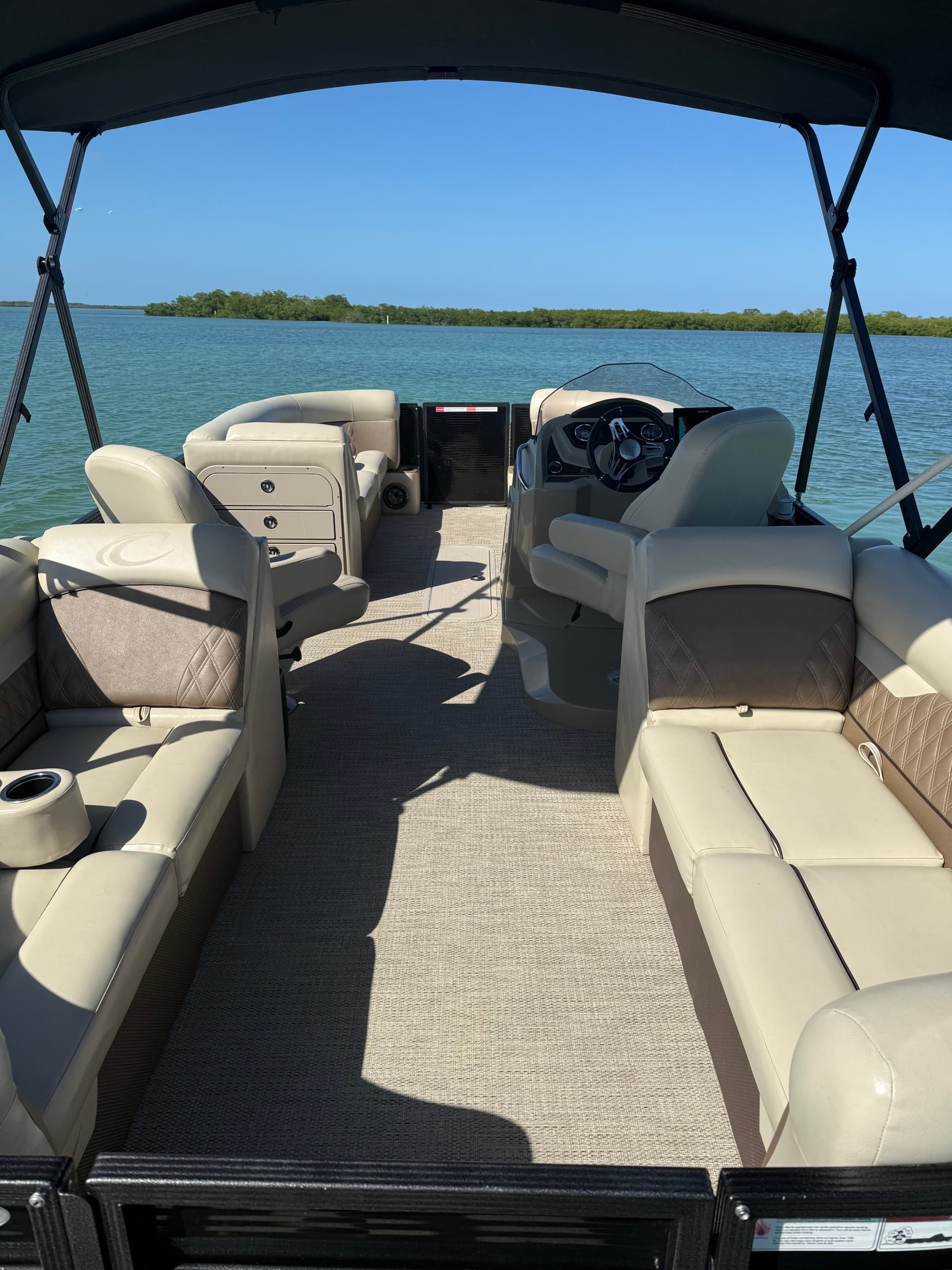 Cudjoe Key Dayboat — 22' Crest Tri Toon Pontoon for Snorkeling, Flats & Reef Cruising photo 3