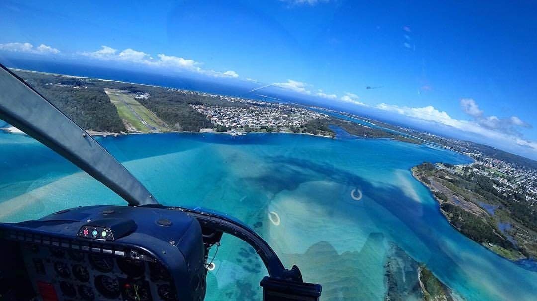 6-Minute Helicopter Flight Over Lake Macquarie — Belmont Wetlands & Swansea Channel