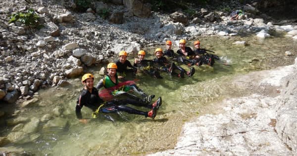 Canyoning Adventure at Da Schluchtler: Action in the Gorge