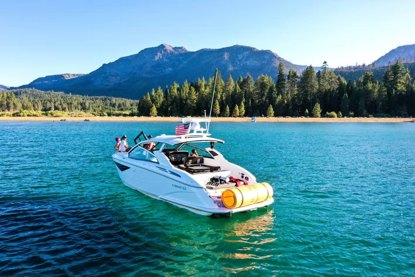 Experience South Lake Tahoe from the Water: 36' Cobalt A36 Bowrider Charter