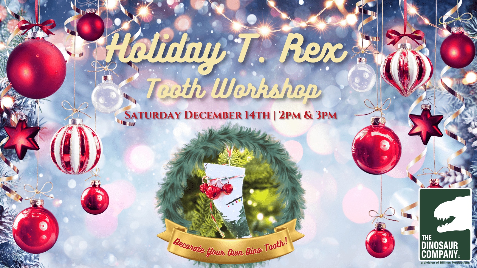 Holiday T. Rex Tooth Painting Workshop in Allen, Texas