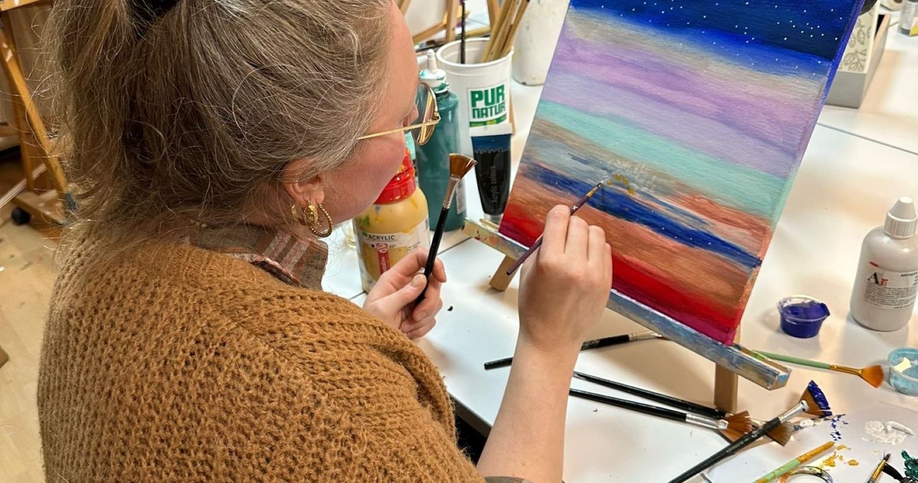 Creative Flow Workshop in Koog aan de Zaan: 2-Hour Expressive Painting Session