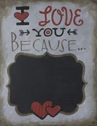 Make a Personalized Chalkboard in Woodbury: Love You Because Workshop