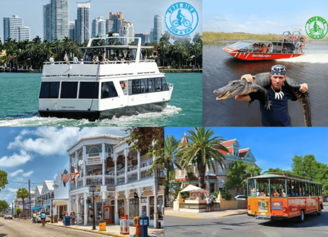 Explore Miami Beach: Four Tours Combo with Free South Beach Bike Rental