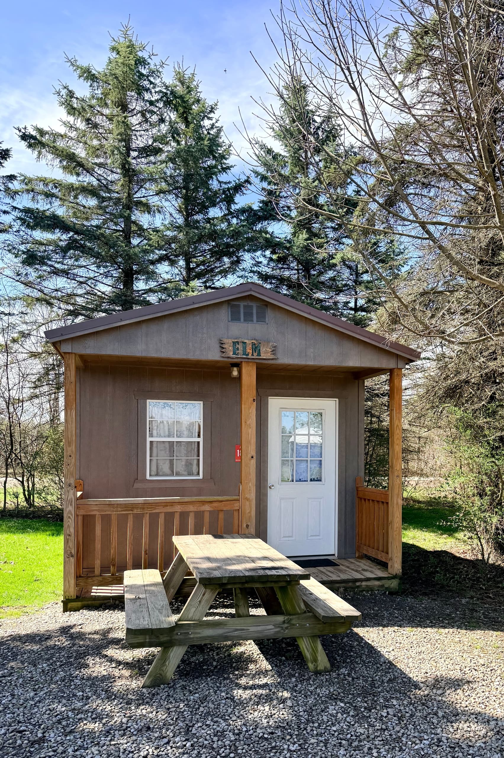 Elm Cabin at Tall Pines ATV Park: Electric Cabin Near Andover Trails