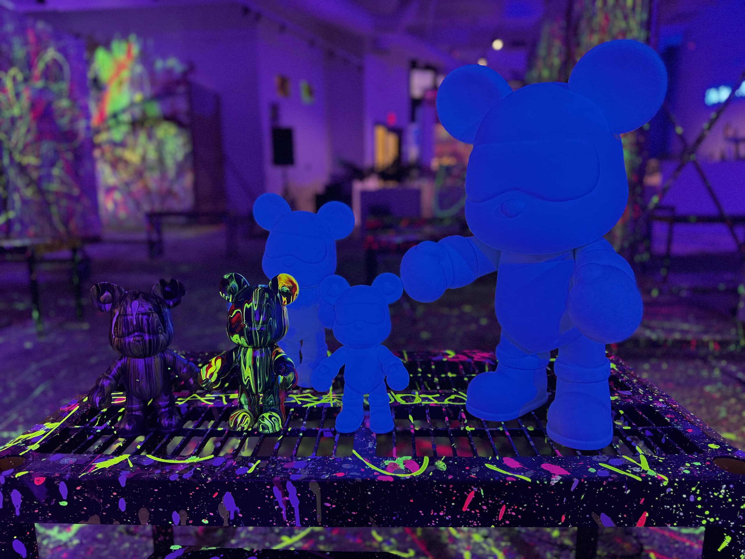 Glow Drip Bear Experience: Neon Fluid Art Workshop in Santa Monica