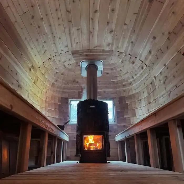 Unique Vintage Airstream Sauna by Door County Kayak