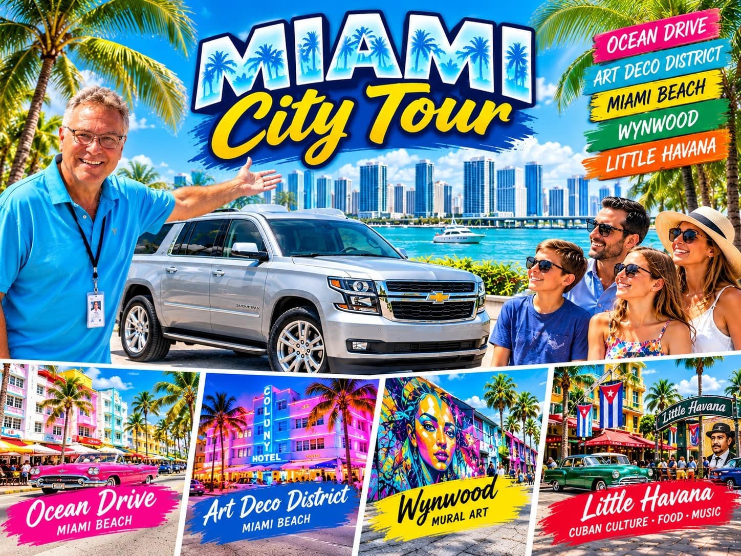 Miami VIP Private Tour: 4-Hour Chevy Suburban City Experience