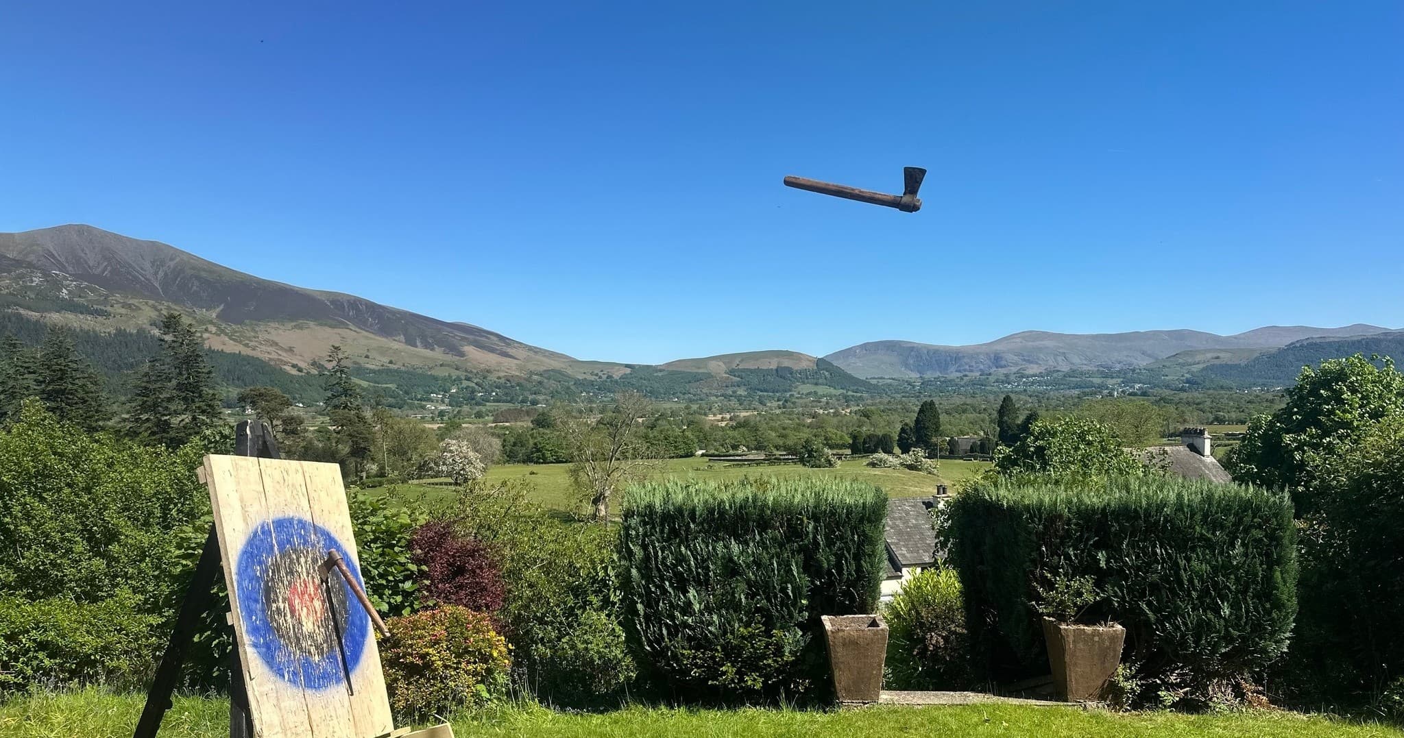 Axe Throwing Challenge with Keswick Adventures in Keswick